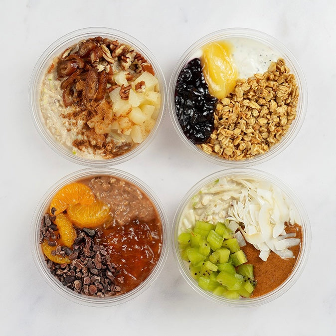 Kiwi, Almond Butter & Coconut Bircher Muesli Pots (x10)