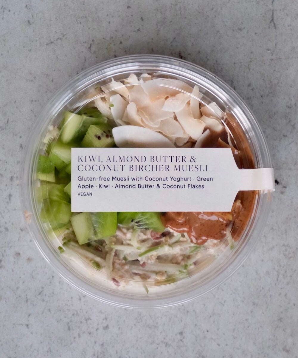 Kiwi, Almond Butter & Coconut Bircher Muesli Pots (x10)