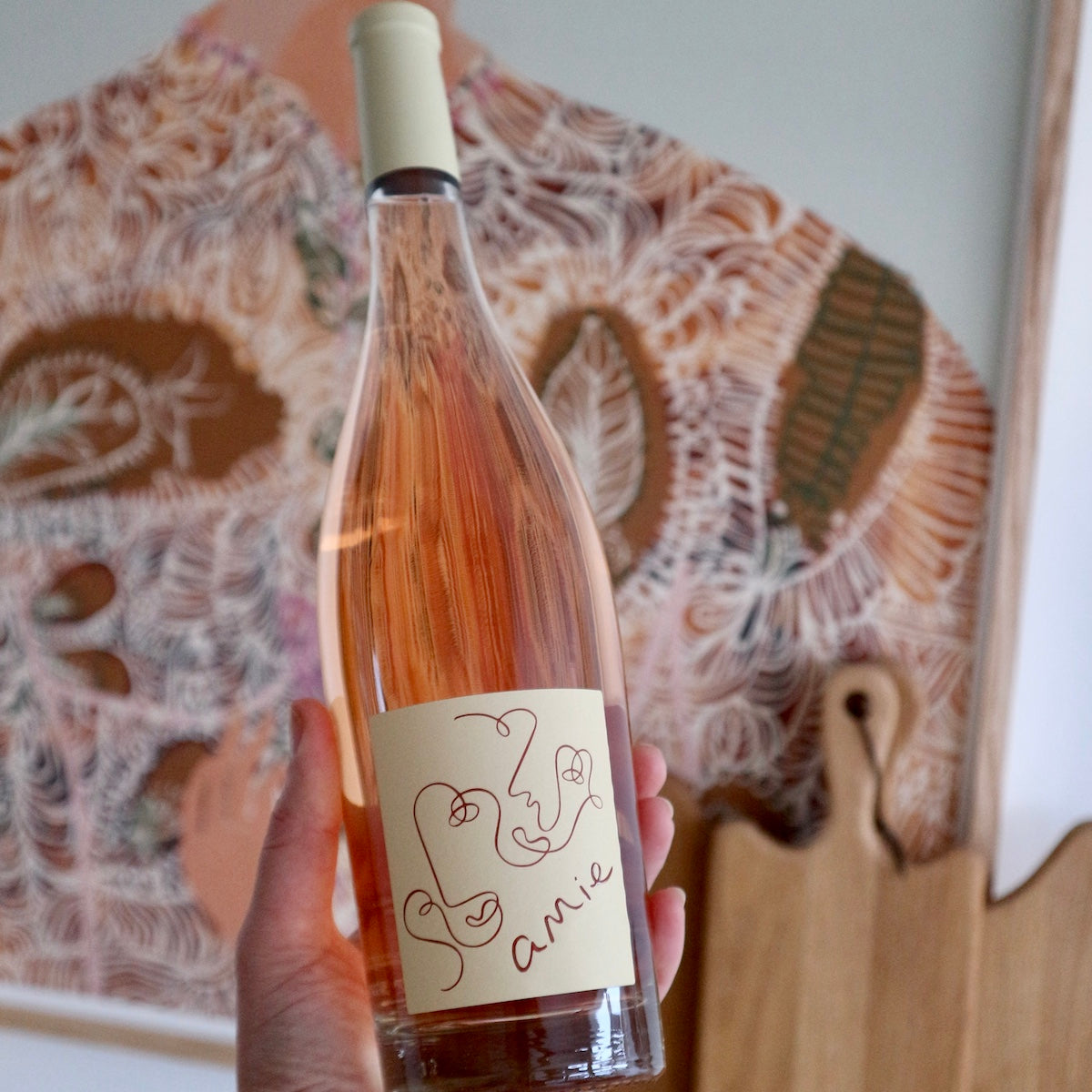 Bottle of Rose Amie Wine