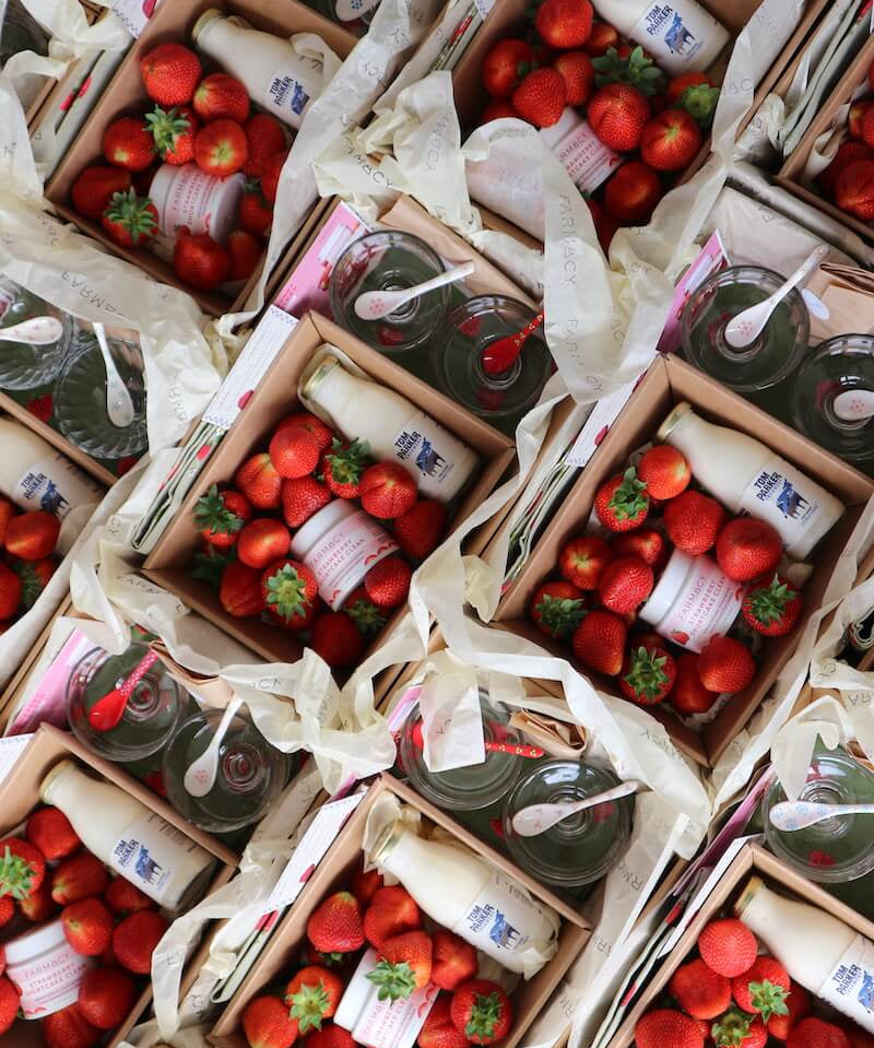 brand mailer strawberries and cream