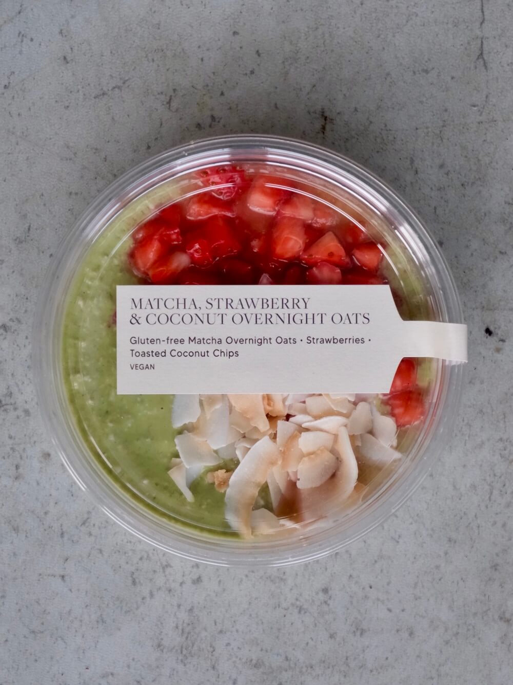 Matcha, Strawberry & Coconut Overnight Oats Pots