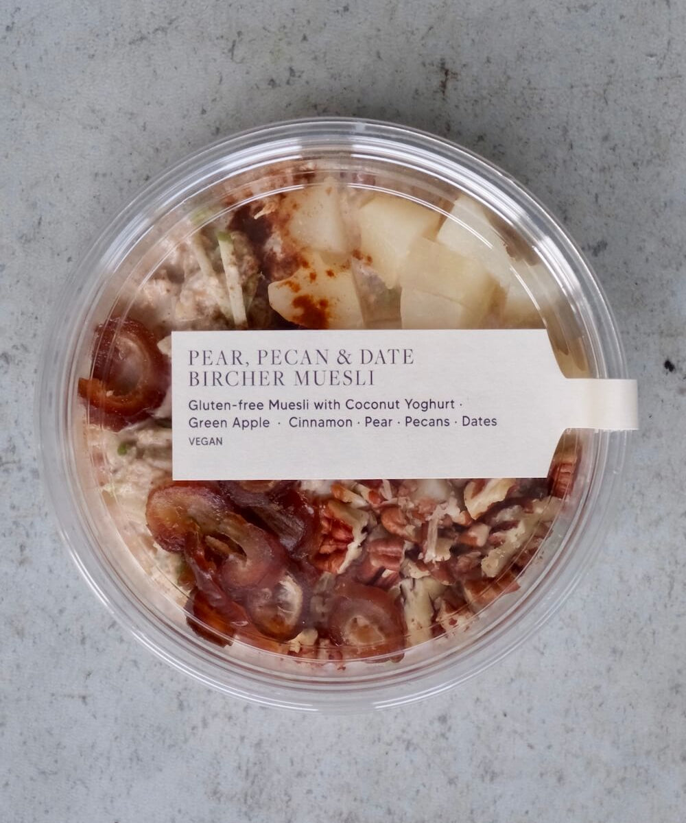 Pear, Pecan & Date Bircher Muesli Pots 