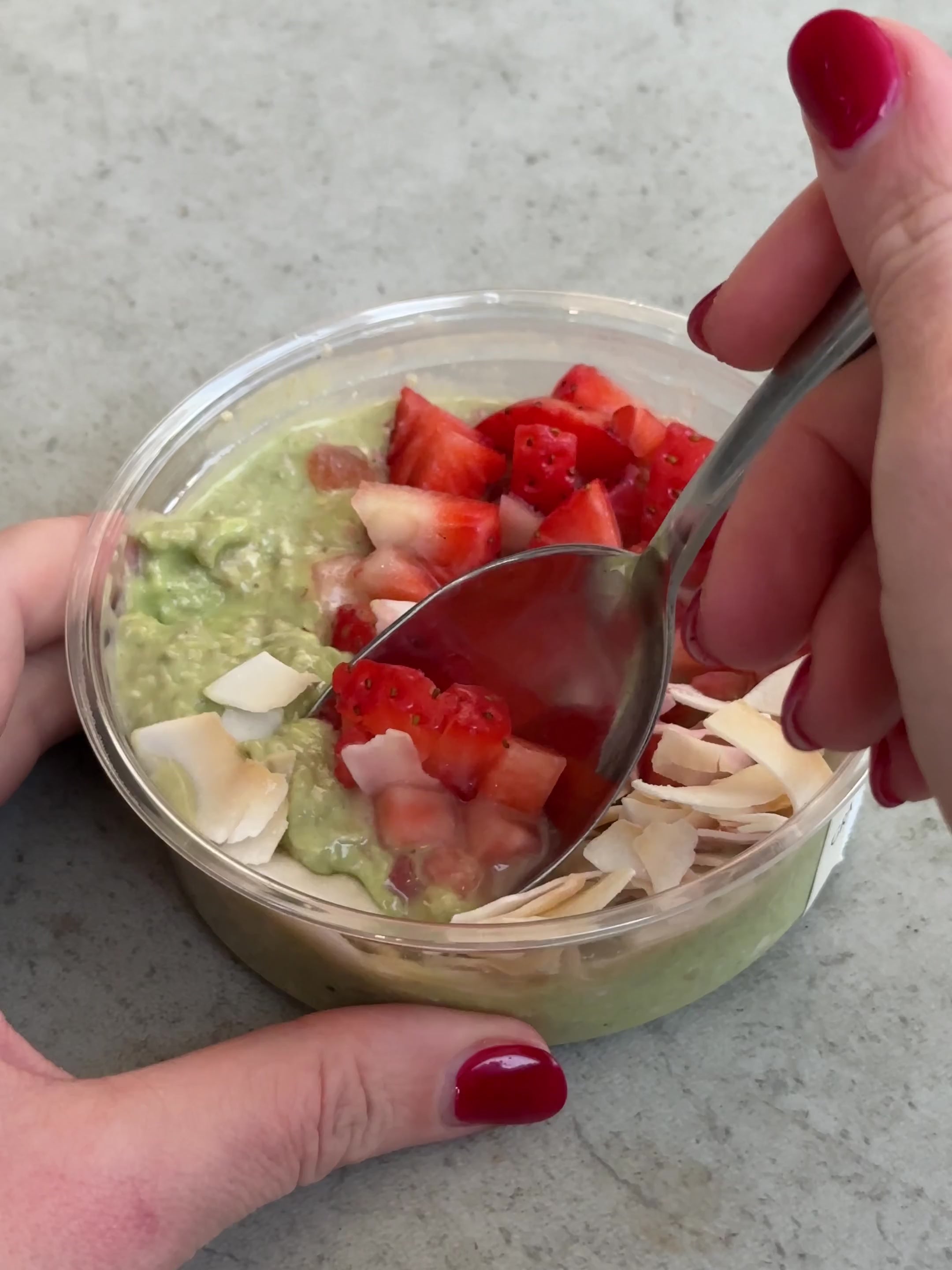 Matcha, Strawberry & Coconut Overnight Oats Pots