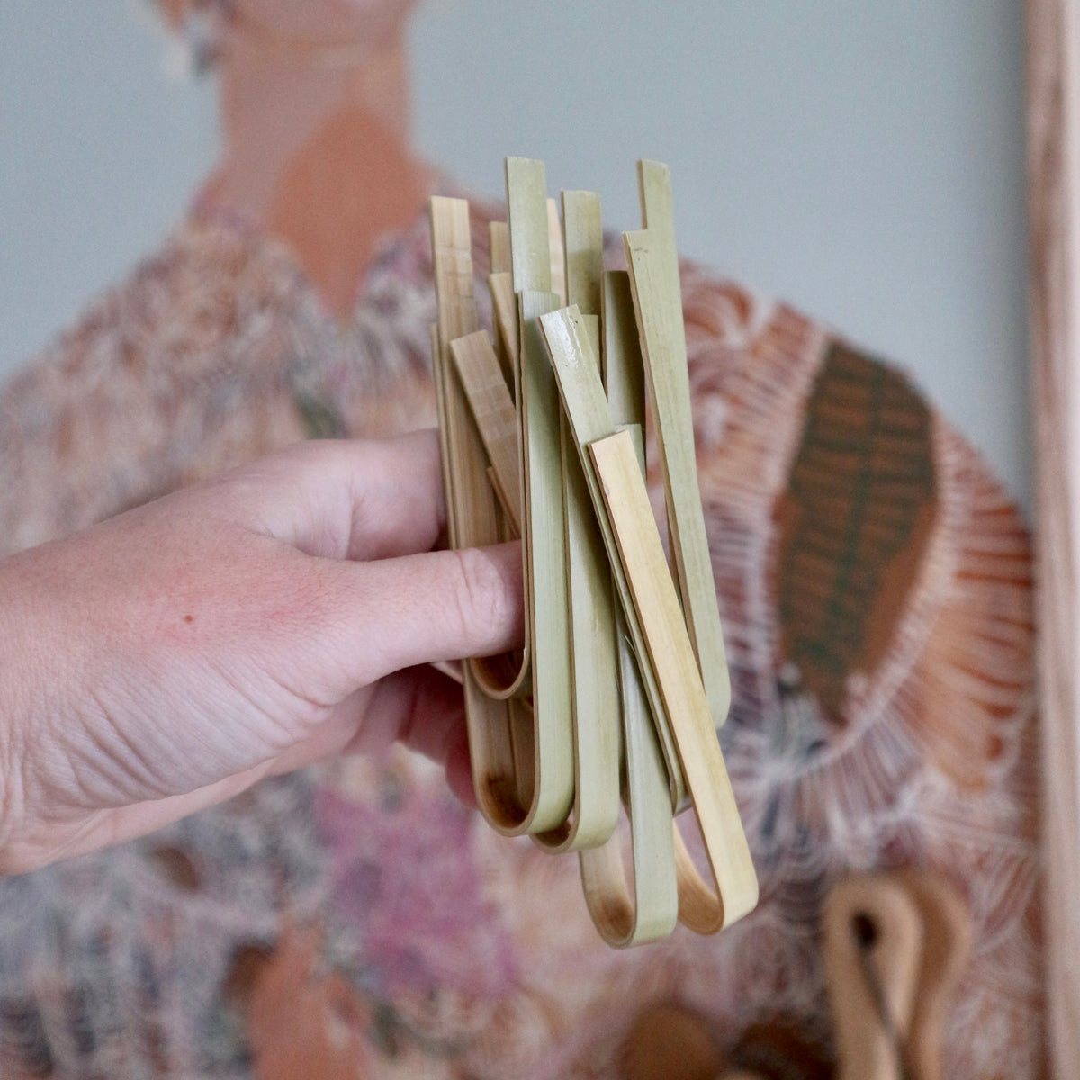 Mini Bamboo Tongs (Set of 10)
